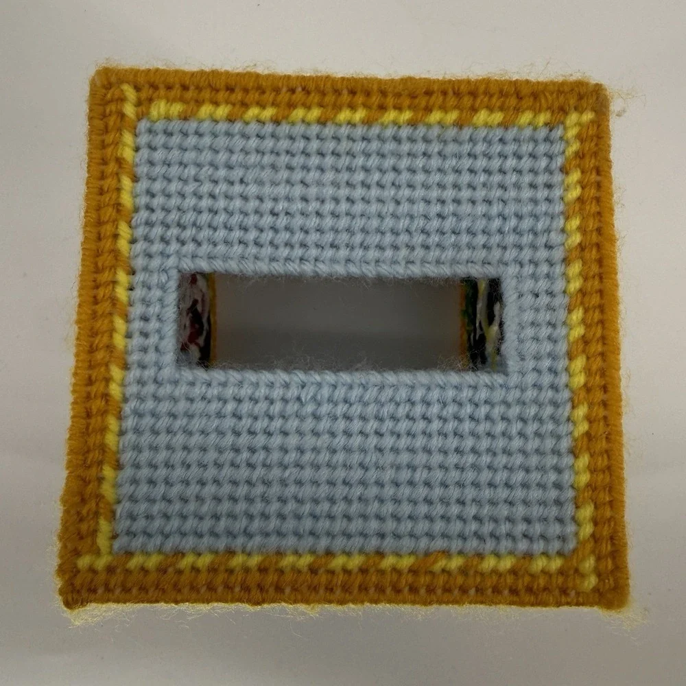 Vintage Lighthouse‎ Plastic Canvas Tissue Box Cover Cross Stitch Embroider